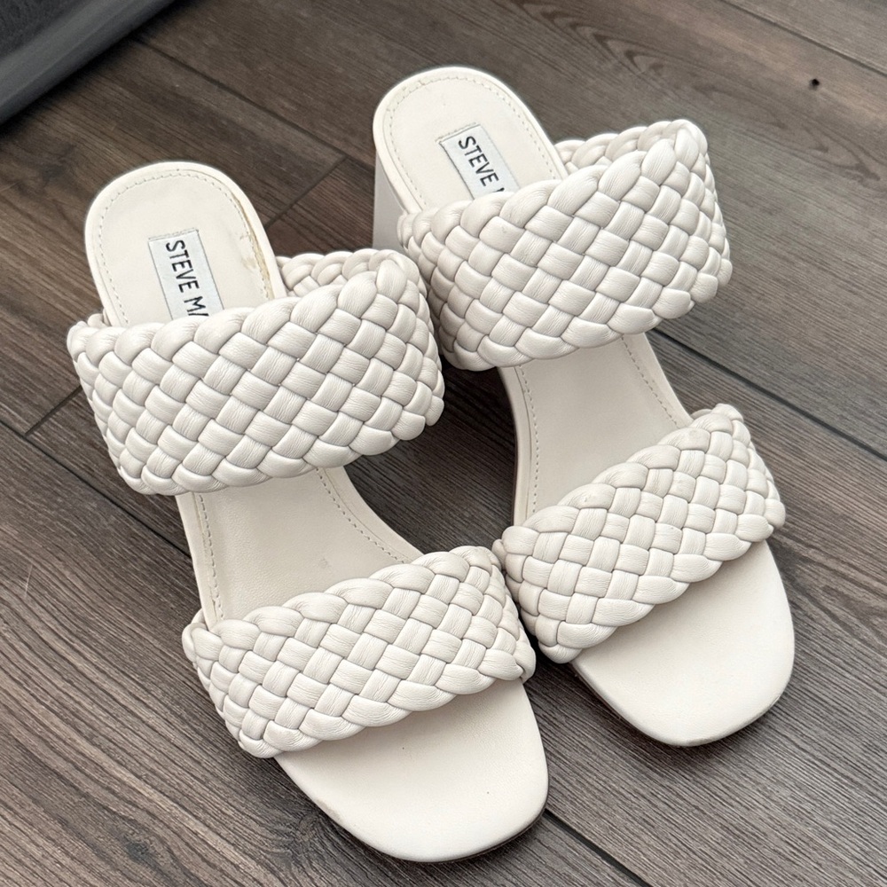 Steve Madden Cream Braided Women's Sandals